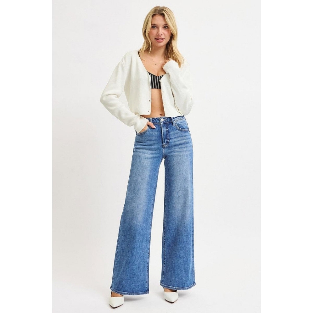 Risen Los Angeles High Rise Wide Leg Jeans Women's Size 11/30 - Picture 4 of 14